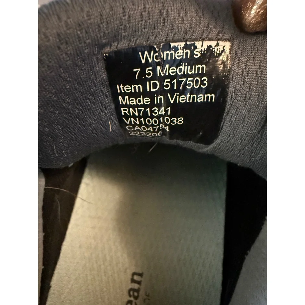 LL Bean Trail Model Waterproof Hiking Shoes Light Blue Grey Womens Low Top‎